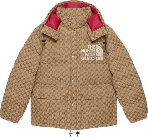 puffer north face gucci coat|the north face x Gucci gg jacquard padded jacket.